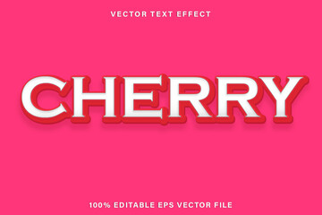 Cherry 3d text effect editable text
