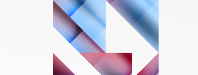 Vivid abstraction unfolds. Triangles in seamless harmony, composing dynamic geometric backdrop. Interplay of angles and hues forms captivating tapestry, evoking modernity and artistic allure