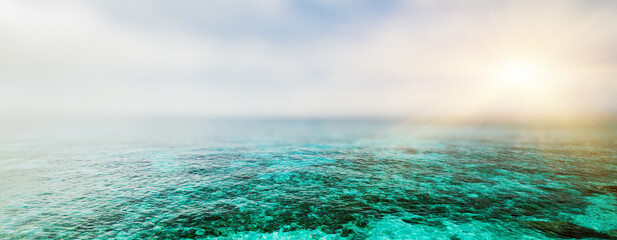 Tropical blur beach panorama