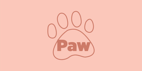 Paw Cat Dog Pet Clinic Vet Veterinarian Logo Design Vector Template for Brand Business Company
