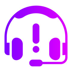 headphone gradient icon