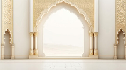 Modern Islamic Elegant White Luxury Ornament Background