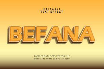 Befana editable text effect 3 dimension emboss modern style