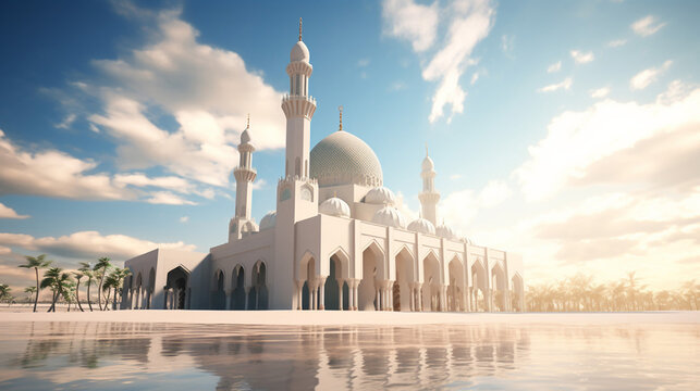 Elegant Masjid in Jeddah mosque background