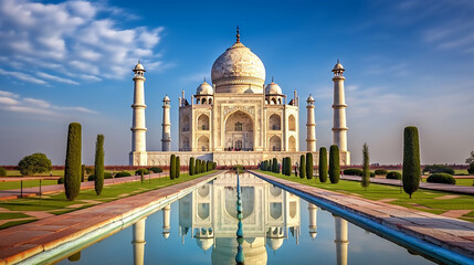 Fototapeta na wymiar Beautiful Taj Mahal India Agra