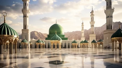 Fotobehang Amazing famous green and silver domes © BornHappy