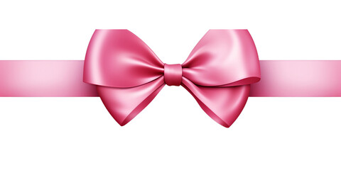 a pink ribbon bow on a white background