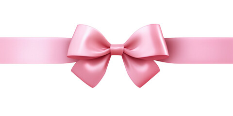 a pink ribbon bow on a white background