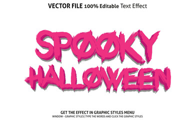 Spooky Halloween 3d text effect and editable text effect