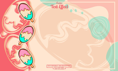 seamless cute pink ice cream hand drawn pattern background