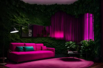 Foto op Canvas purple living room with sofa © qaiser