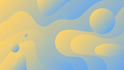 Modern Abstract Background with Waves Fluid Liquid and Blue Orange Gradient Color