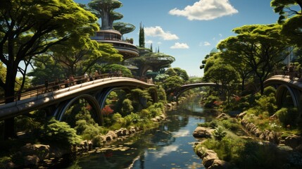 Serene Escapes: Captivating Views of Majestic Landscapes and Tranquil Waters in Tropical Paradise, generative AI