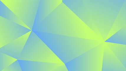 Modern Abstract Background with Triangle Polygon Mosaic and Blue Green Gradient Color