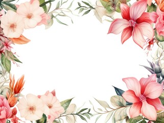 Obraz na płótnie Canvas frame of roses flower invitation card
