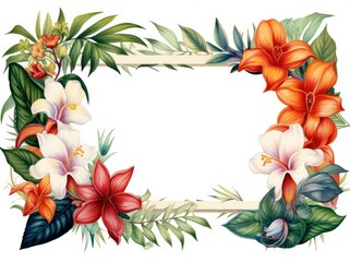 frame of flowers 