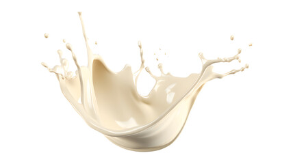 splash of milk on  PNG background. generated by AI