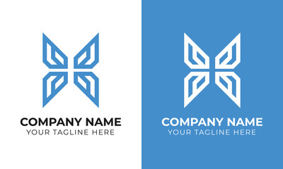 Creative modern minimal abstract business logo design template