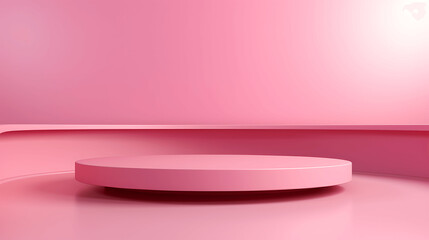 Pink Wall and Smooth Floor for Product Design