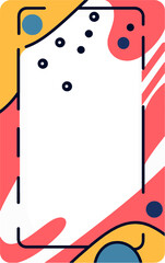 Colorful trendy photocard frame border