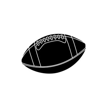 black football on white background clip art preview