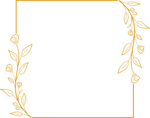 Floral wedding frame border wreath