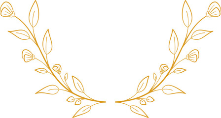 Floral wedding frame border wreath