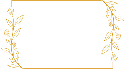 Floral wedding frame border wreath