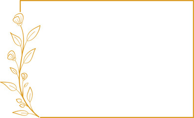 Floral wedding frame border wreath