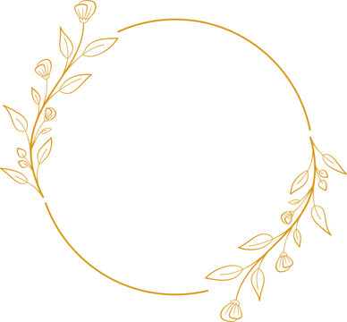 Floral wedding frame border wreath