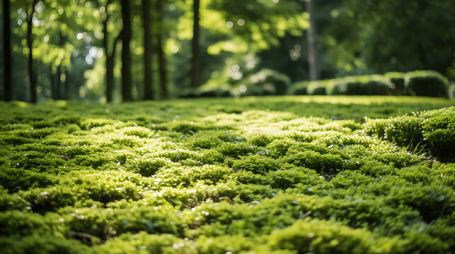 Green Carpet of Neatly Trimmed Grass