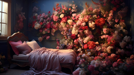 Floral Theme Bedroom