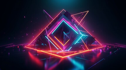 Starry Night: Bright Space Illustrations in Glowing Vector Art, generative AI