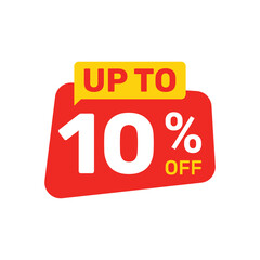 10 Percent off, illustration template design.