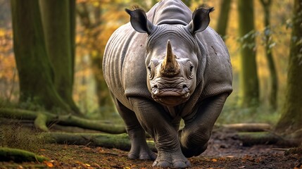 Fototapeta na wymiar one-horned rhinoceros