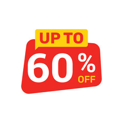 60 Percent off, illustration template design.
