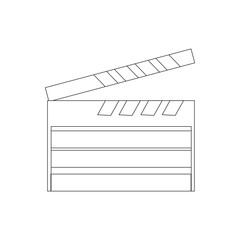Documentary film line icon. Movie shows real characters and events for entertainment or educational purposes. Retrospective review. Movie concept. Isolated vector illustration. Editable stroke