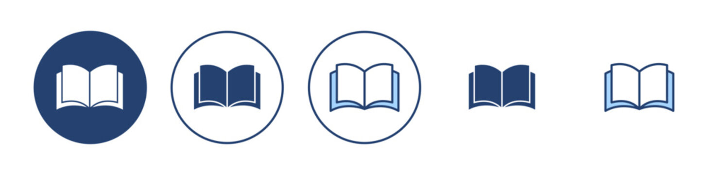 Book icon vector. open book sign and symbol. ebook icon