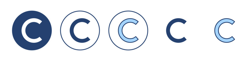 Fototapeta premium Copyright icon vector. copyright sign and symbol