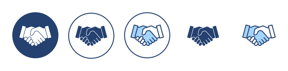 Handshake icon vector. business handshake sign and symbol. contact agreement