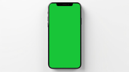 illustration of a smart phone with green screen, mobile phone with green screen, phone mockup, mobile mockup
