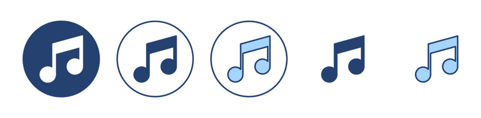Music icon vector. note music sign and symbol