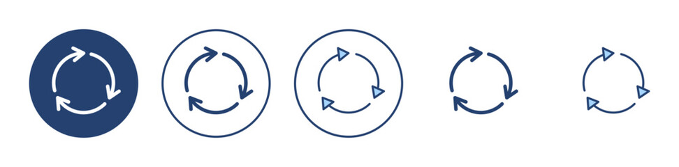 Recycle icon vector. Recycling sign and symbol.