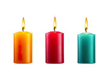 candles isolated on white background PNG