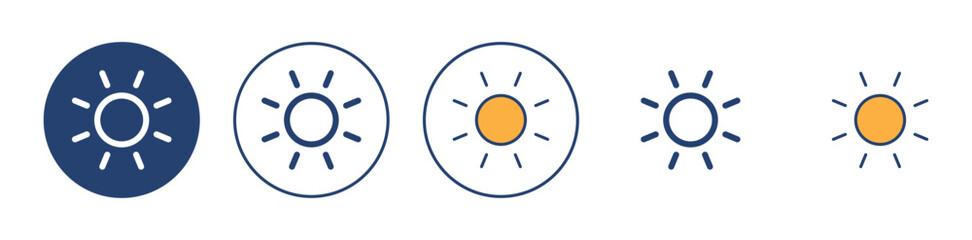 Sun icon vector. Brightness sign and symbol