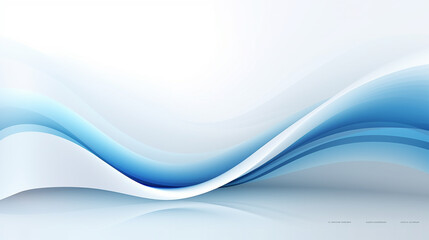 abstract white and blue 3d wave line background.  soft blue flowing wave on white background. Minimalist modern graphic design element cutout style concept for banner, flyer, card, or brochure cover.