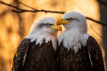 Foto op Plexiglas a pair of eagles are kissing © Yoshimura