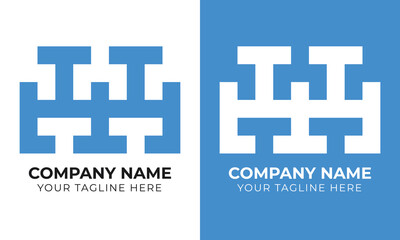 Obraz premium Creative modern minimal monogram abstract business logo design template