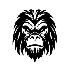 Gorilla Head Abstract Vector Simple Elegant Illustration