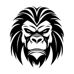Gorilla Head Abstract Vector Simple Elegant Illustration